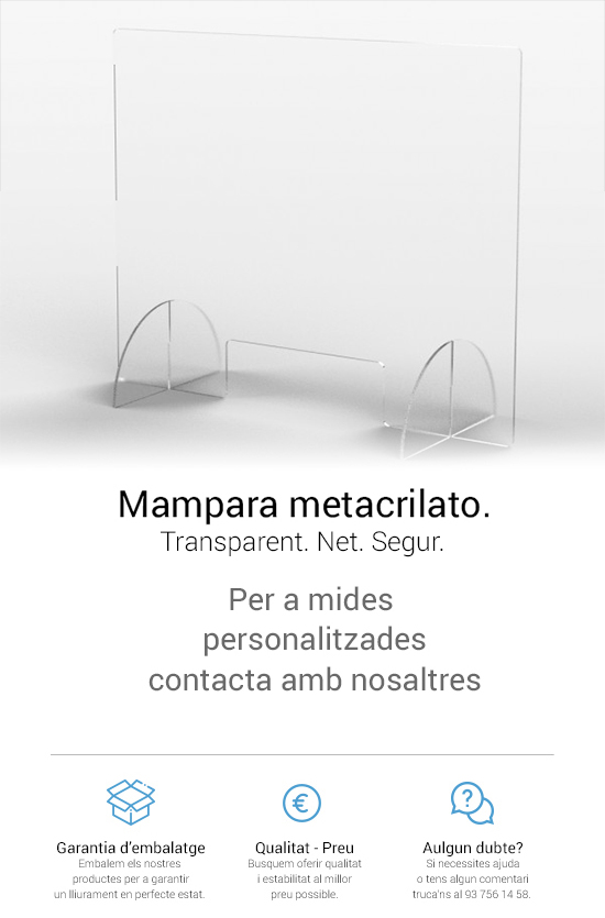 Mampares de metacrilat